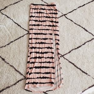 Material Girl Striped Slit Maxi Skirt S
